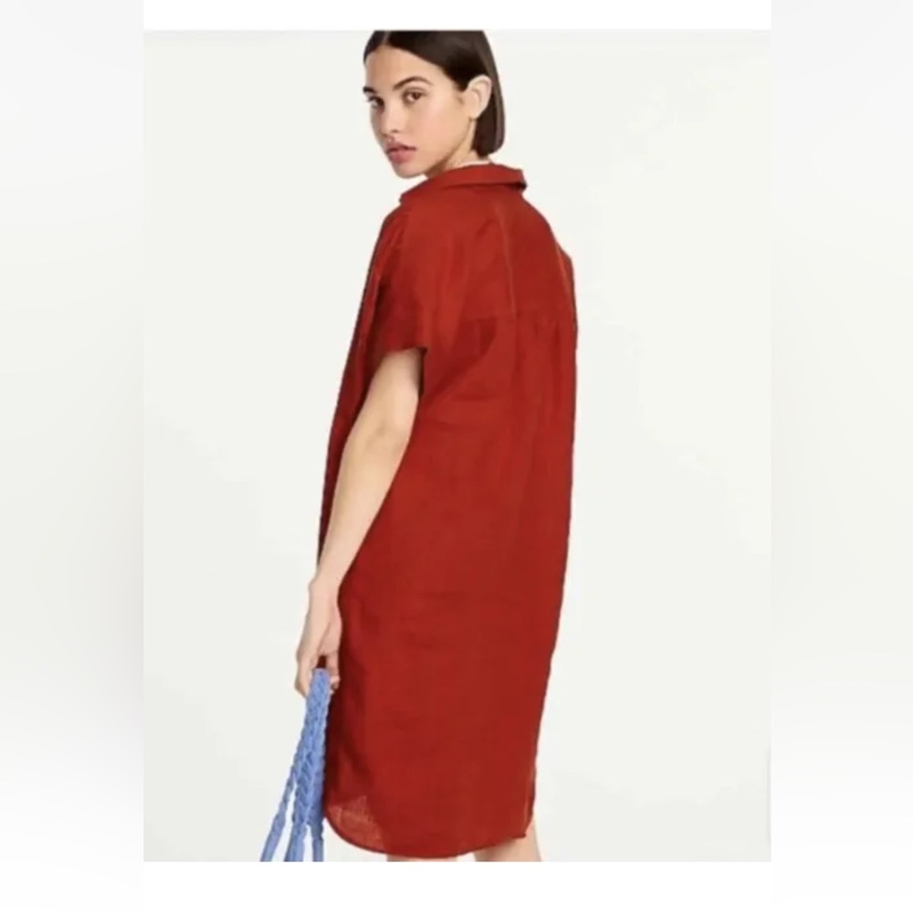 J.Crew ✨Relaxed Fit Linen Shirtdress ✨ 100% Linen ✨Flax ✨ Size Small - Picture 17 of 17